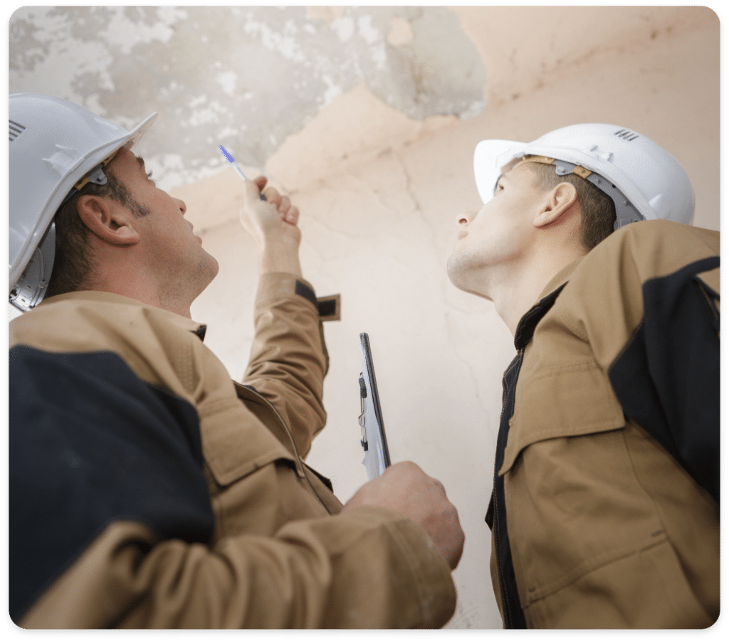 Contractors Inspecting Water Damage